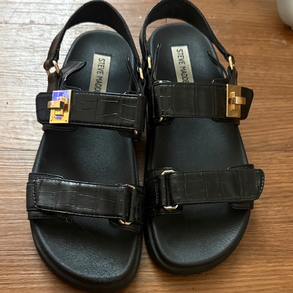 Steve Madden Black Mona platform sandal - Picture 3 of 6